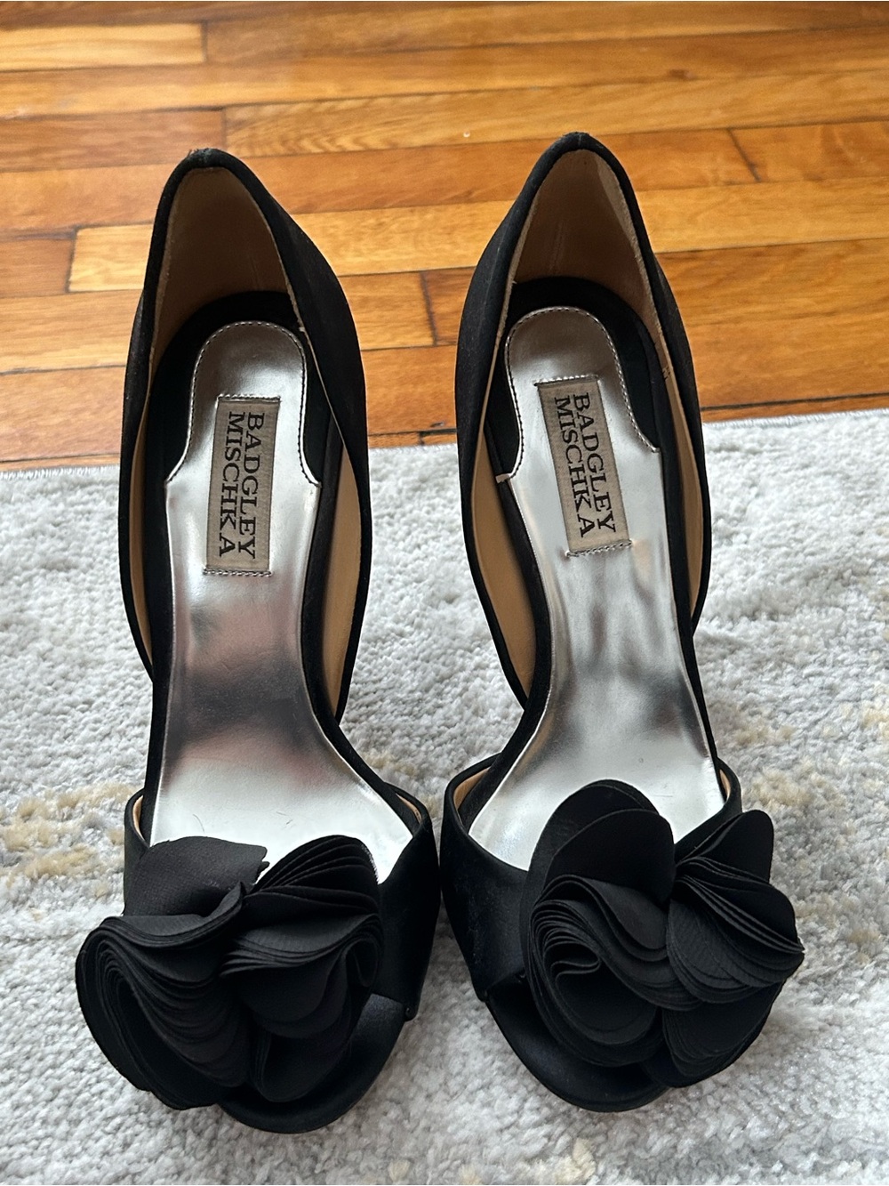 Badgley Mischka Black 4”Heel Sandal
